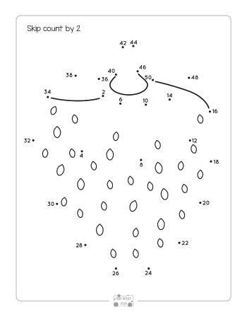 Fruits Dot To Dot Skip Counting Worksheets By Counting In 2s Dot To Dot - Counting In 2s Dot To Dot