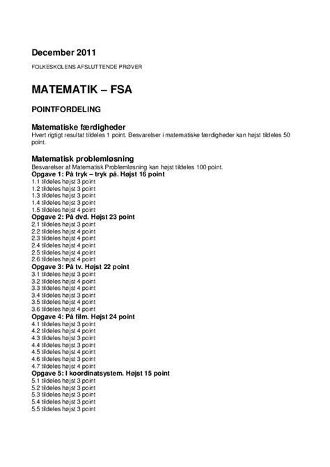 fsa matematik