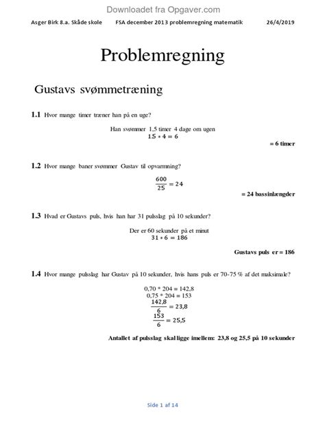 Fsa Problemregning 2013