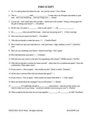 Read Fsbo Script Kevin Ward 