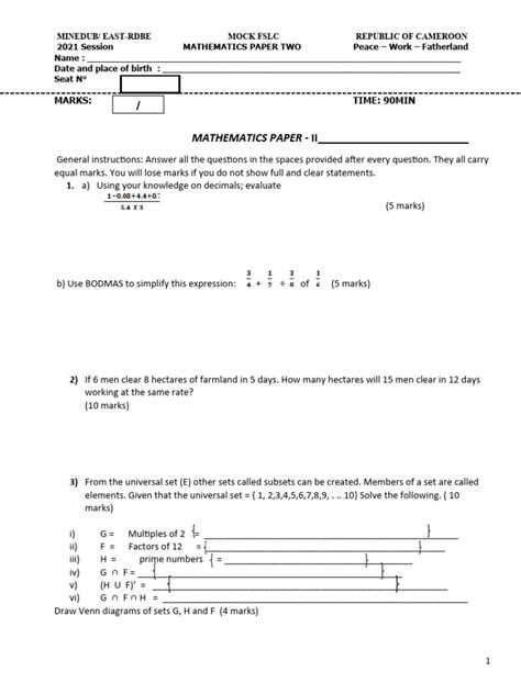 Read Fslc Maths Question Paper 2006 