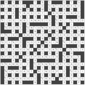 Ft Christmas Crossword 2021 By Gozo 8211 Fifteensquared Middle Of Christmas Crossword - Middle Of Christmas Crossword