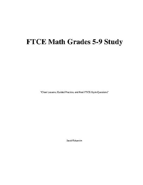 ftce math 5 9 practice test