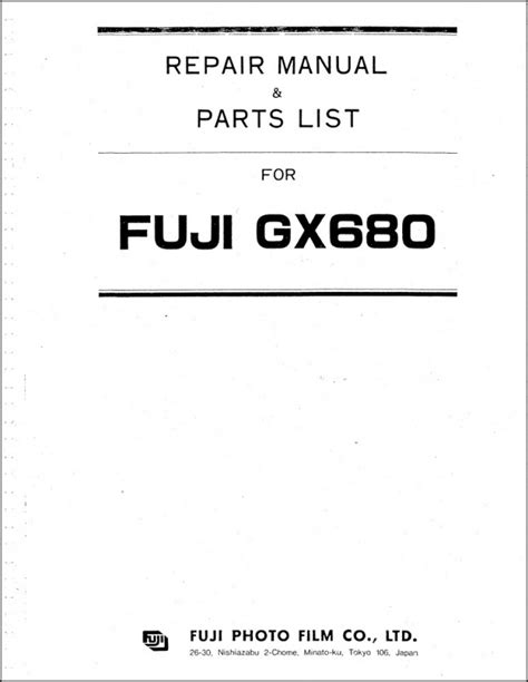 Read Online Fuji Gx680 Repair Manual 