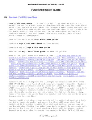Full Download Fuji S7000 User Guide 