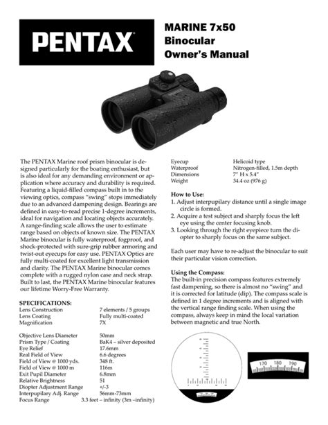 Read Fujifilm 12X32 Binoculars Owners Manual 