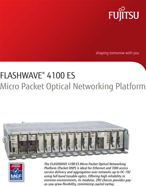 Fujitsu Flashwave 4100 Manual
