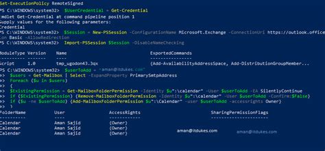 full access permissions office 365 power shell