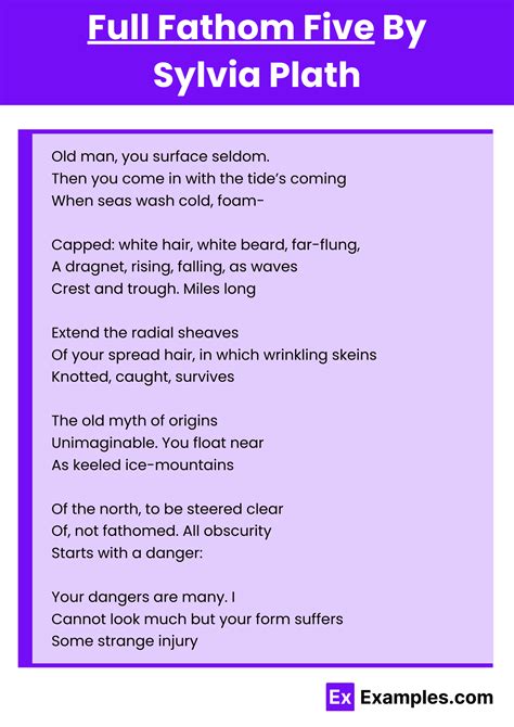 Full Fathom Five Sylvia Plath