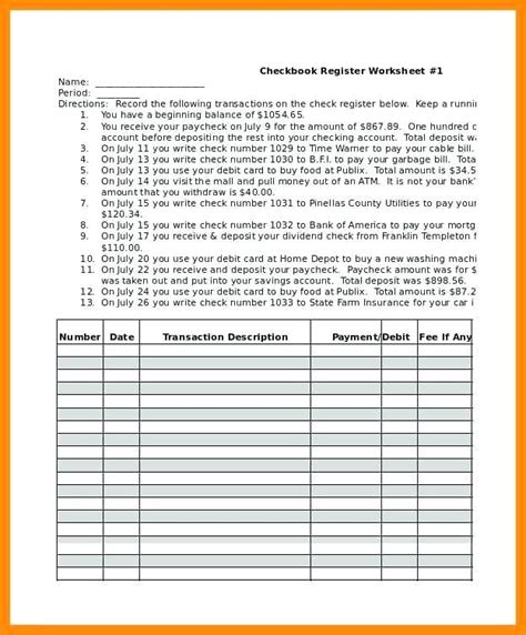 Read Online Full Version Balancing Checkbook Worksheet 5Th Grade Pdf 