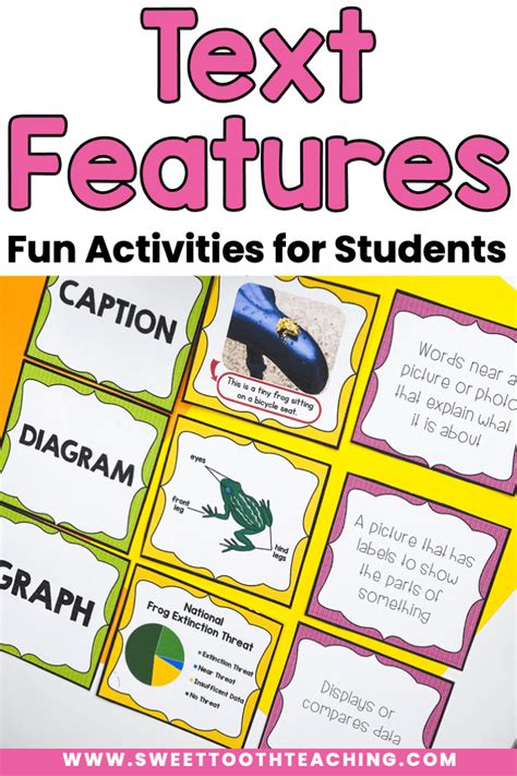 Fun Activities To Teach Text Features Sweet Tooth Text Features Lesson 3rd Grade - Text Features Lesson 3rd Grade