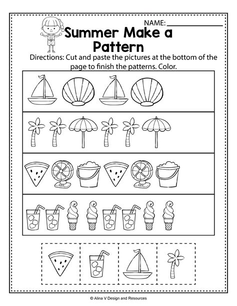 Fun And Easy Pattern Worksheets For Preschool Kids Math Pattern Worksheets - Math Pattern Worksheets