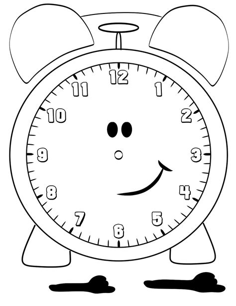 Fun Clock Drawing Coloring Page Download Print Or Clock Drawing With Color - Clock Drawing With Color