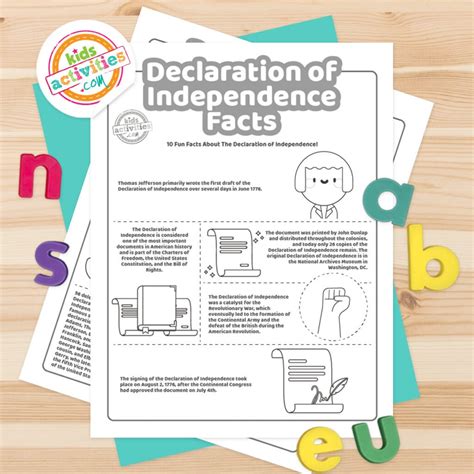 Fun Declaration Of Independence Facts Coloring Pages Declaration Of Independence Coloring Page - Declaration Of Independence Coloring Page