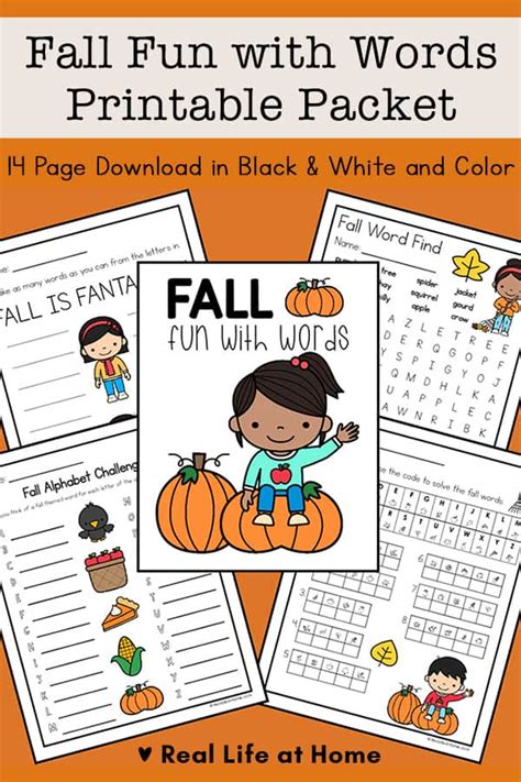Fun Fall Word List Activities Printable Worksheets 1st 3rd Grade Fall Worksheet - 3rd Grade Fall Worksheet