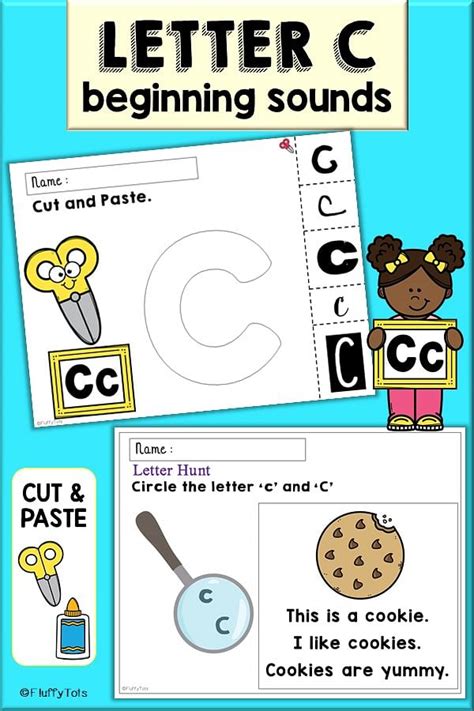 Fun Letter C Printables 3 Beginning Sounds Activities Letter C Cut And Paste - Letter C Cut And Paste