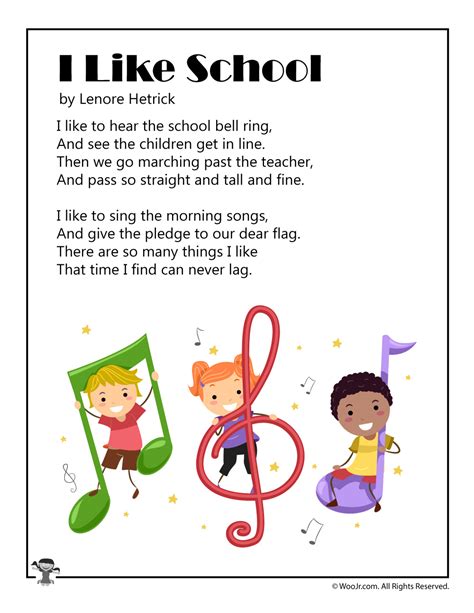 Fun Poems In Kindergarten To Teach Shared Reading Going To Kindergarten Poem - Going To Kindergarten Poem