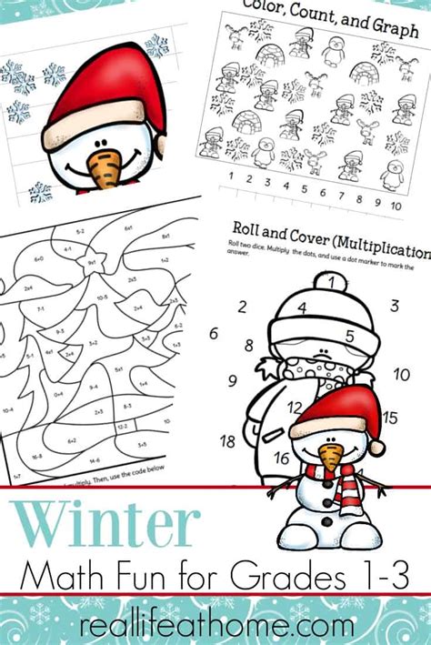 Fun Printable Packet Of Winter Math Worksheets For Winter Math Worksheets First Grade - Winter Math Worksheets First Grade