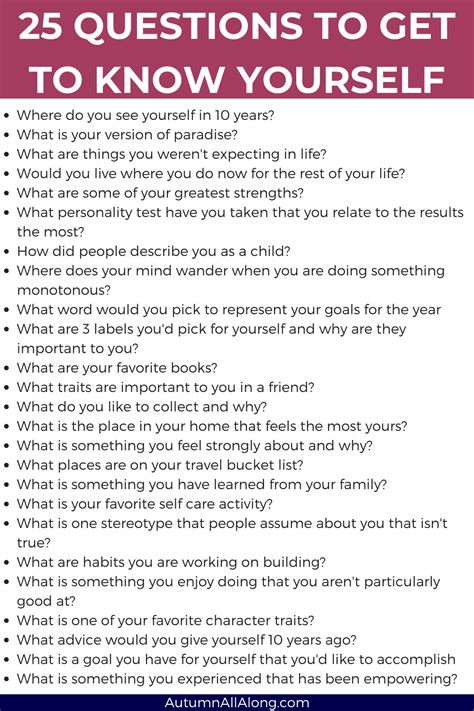 fun questions to answer about yourself