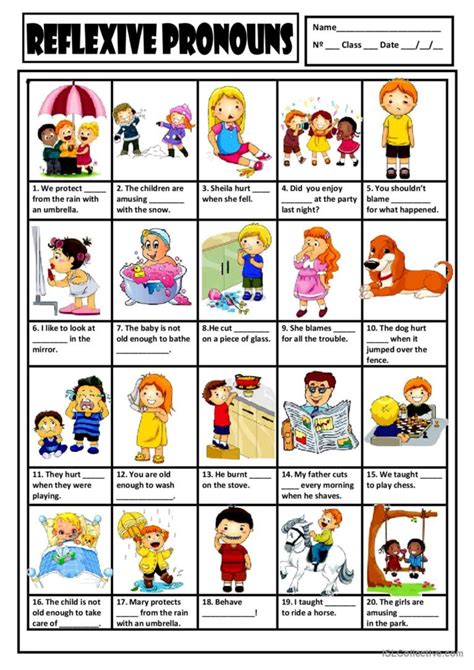 Fun Reflexive Pronouns Games Activities Worksheets Amp Lessons Indefinite And Reflexive Pronouns Worksheet - Indefinite And Reflexive Pronouns Worksheet