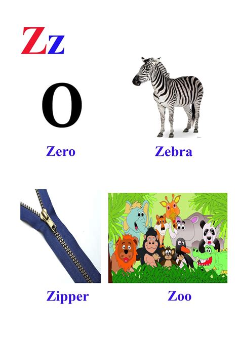Fun Z Words For Kids In Preschool Amp Preschool Words That Start With Z - Preschool Words That Start With Z