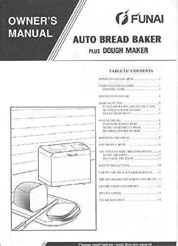 Full Download Funai Bread Maker Manual 