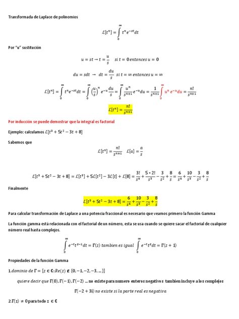 Función Gamma Transformada De Laplace