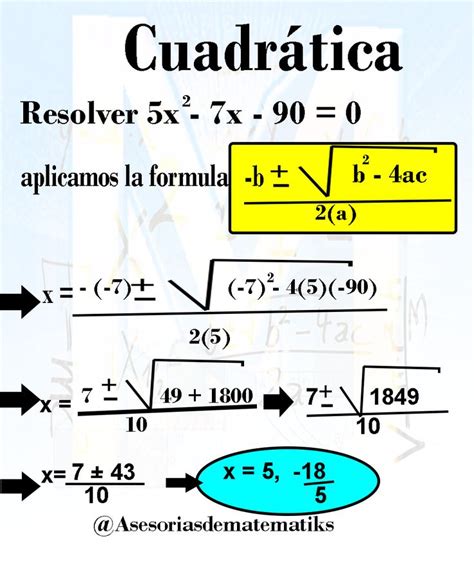 Funcion Cuadratica Formula