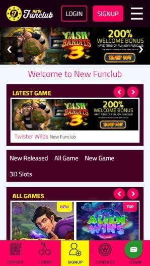 funclub casino support!