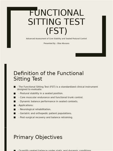 Function In Sitting Test