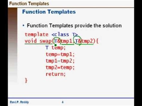 function template in C++ YouTube