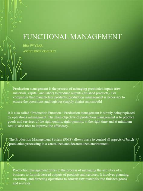 Functional Management Pdf