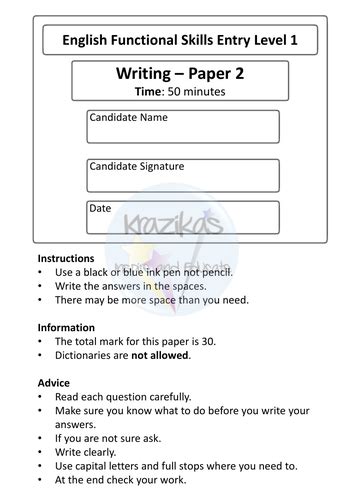 Functional Skills Practice Papers