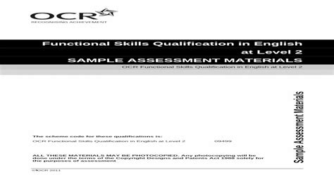 Read Functional Skills Ocr 