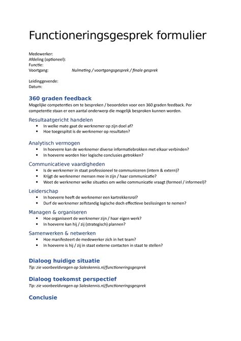 functioneringsgesprek