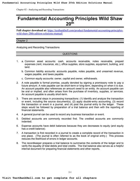 Read Online Fundamental Accounting Principles 20Th Edition Answers 