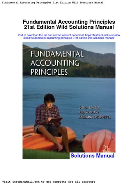 Read Fundamental Accounting Principles Wild 21St Ed Pdf 