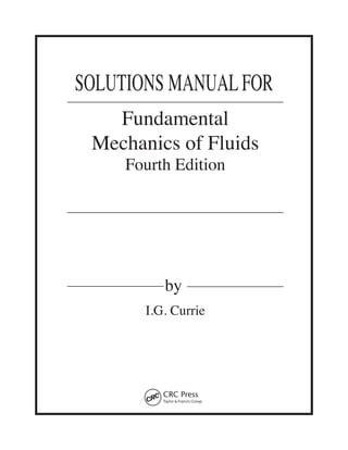 Read Fundamental Mechanics Of Fluids Currie Solution Manual 