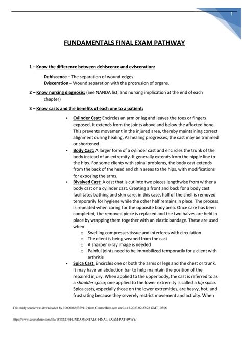 Fundamentals Final Exam