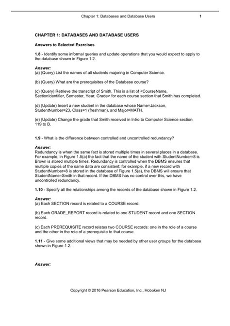 fundamentals of database systems solution manual 6th edition