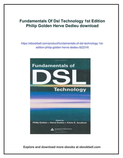 Fundamentals Of Dsl Technology