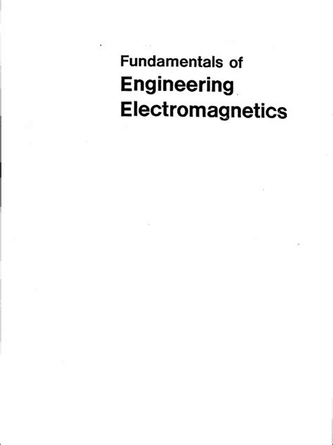Fundamentals Of Engineering Electromagnetics Solution Manual Cheng
