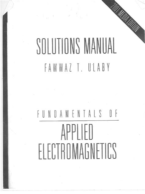 Download Fundamentals Of Applied Electromagnetics Solutions Scribd 