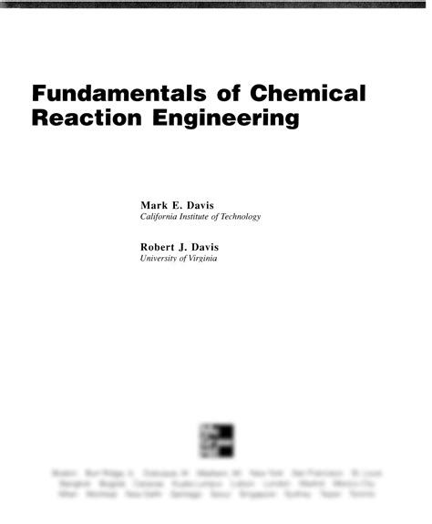 Download Fundamentals Of Chemical Reaction Engineering Solutions 