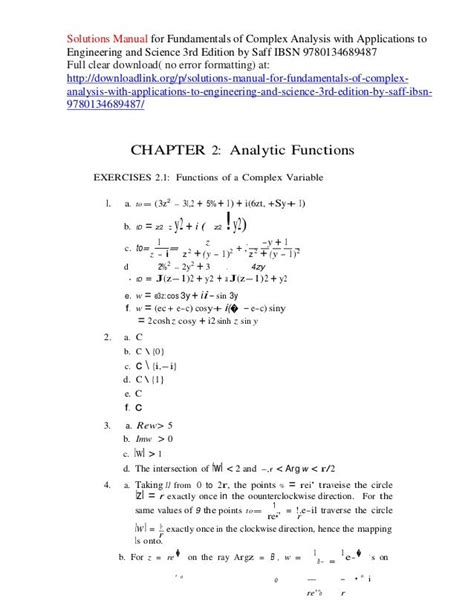 Read Fundamentals Of Complex Analysis Solutions Chapter 3 