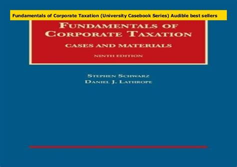 Full Download Fundamentals Of Corporate Taxation Answers To Problems 