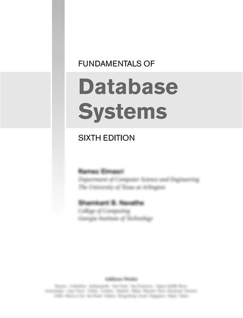 Read Online Fundamentals Of Database Systems 6Th Edition Solutions 