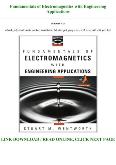 Read Online Fundamentals Of Electromagnetics With Engineering Applications Free Download 