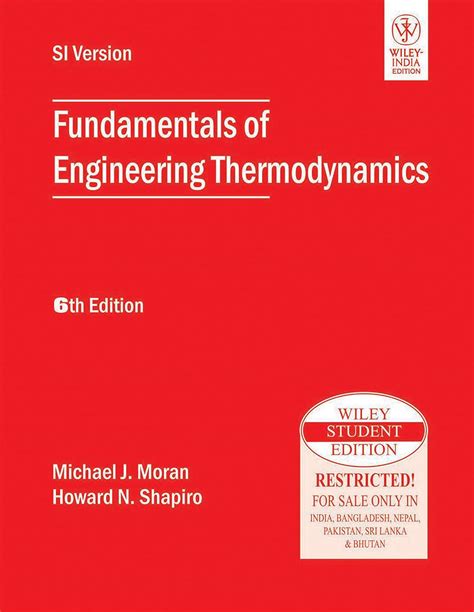 Read Fundamentals Of Engineering Thermodynamics Moran 6Th Edition 