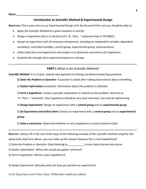 Read Fundamentals Of Experimental Design Worksheet Answers 